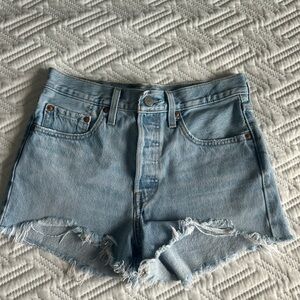 Levi's Light Blue Jean Shorts